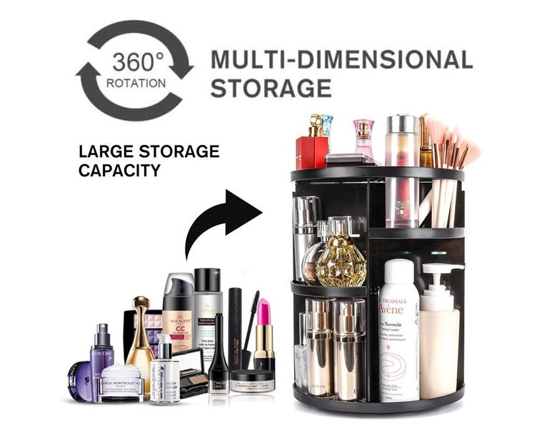 Makeup Storage Cosmetic Organiser, 360 Degree Rotating Makeup Organisers Carousel 2