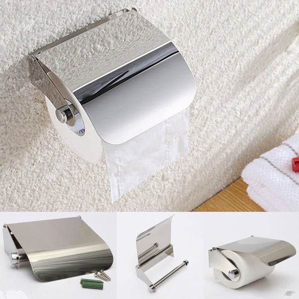 Bathroom Stainless Steel Toilet Roll Holder x 2pcs Carousel 1