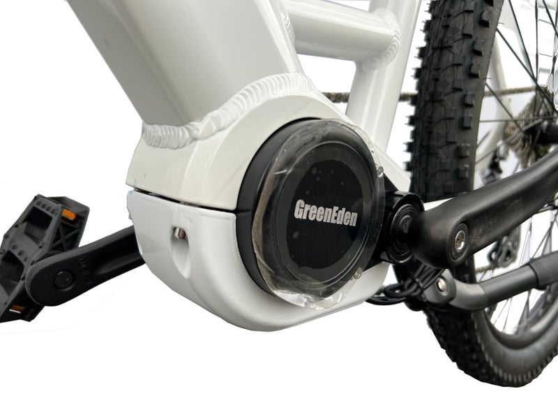 Mid-Drive Electric Mountain Bike - 26", 48V 500W motor, 624Wh LG Battery, White Carousel 8