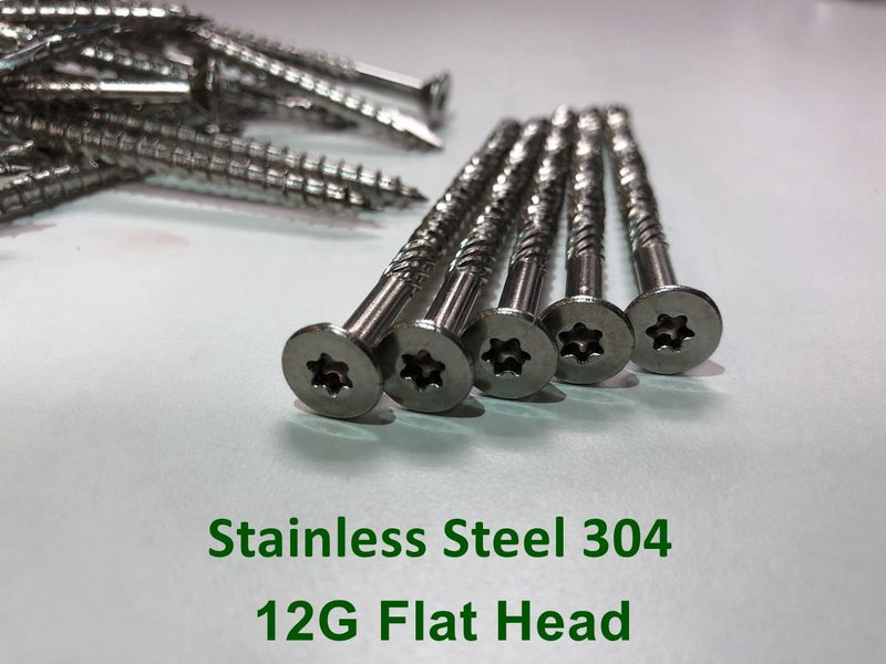 Decking Screw Flat Head 12G 90mm SS304(100pcs) Carousel 2