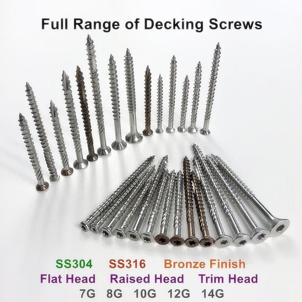 Decking Screw Flat Head 12G 75mm SS316(100pcs) Carousel 3