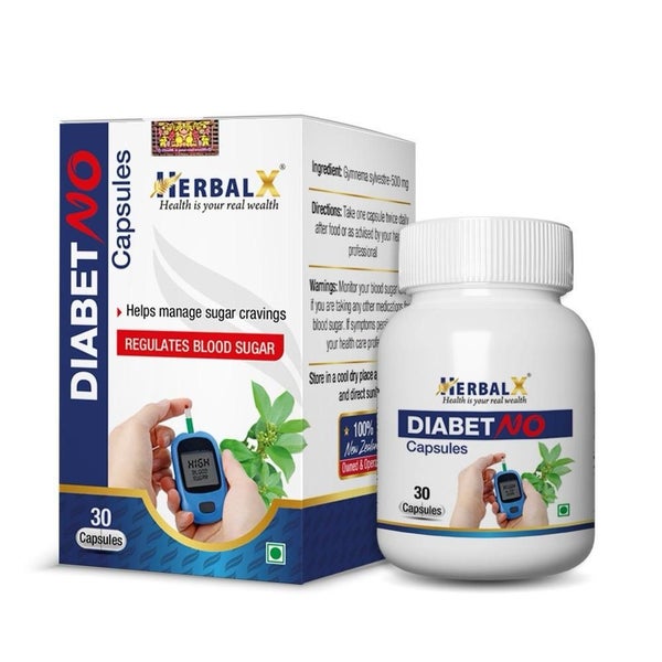 HerbalX DiabetNo | Regulates Blood Sugar | Weight Management | 30 Capsules 500mg Carousel 1