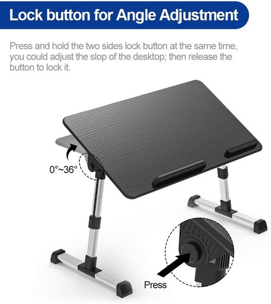 SAIJI Laptop Lap Desk Tray Table Desk Computer Desk for Laptop Carousel 7