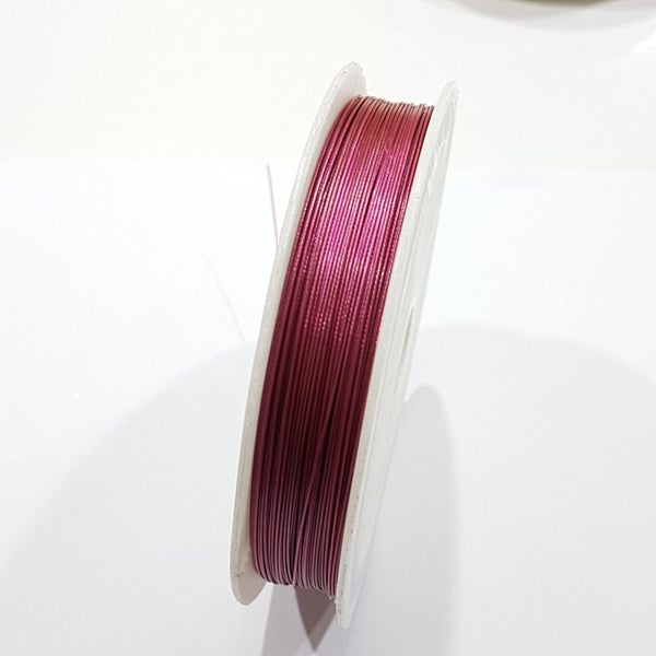 100m Pink Tiger Tail Wire Roll Carousel 1