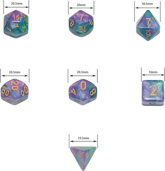 6 Sets Dungeons and Dragons(DND) Dice Set Carousel 2