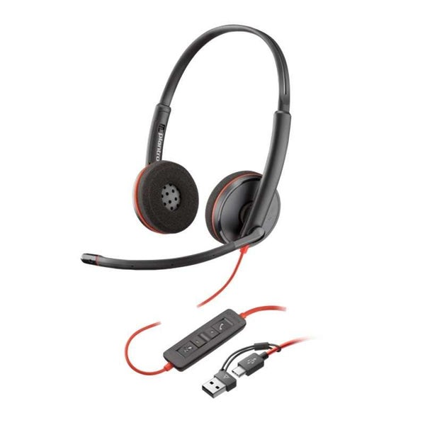 Poly Blackwire 3220 Stereo USB-C Headset - USB-C/A Adapter (8X228AA) Carousel 1
