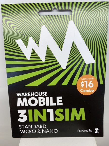The Warehouse Mobile Sim Card $15 Combo Carousel 1