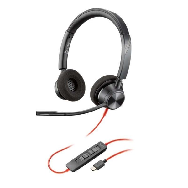 Poly Blackwire 3320 Stereo USB-C Headset - UC, USB-C/A Adapter (8X219AA) Carousel 1
