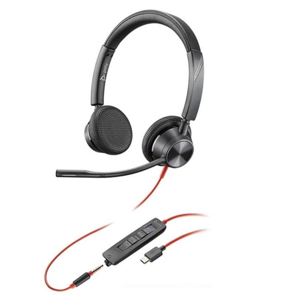 Poly Blackwire 3325 Stereo Microsoft Teams Certified Headset - USB-C, 3.5mm P... Carousel 1