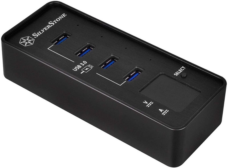 SilverStone EP03B Smart Four Port USB3.0 Hub/Fast Charging & Power LED Meter Carousel 2