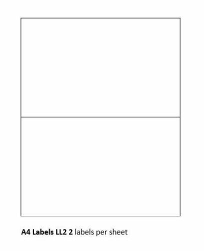 Self Adhesive Address Labels Laser Inkjet Print Stickers - A4x100, 2 labels on 1 Carousel 1