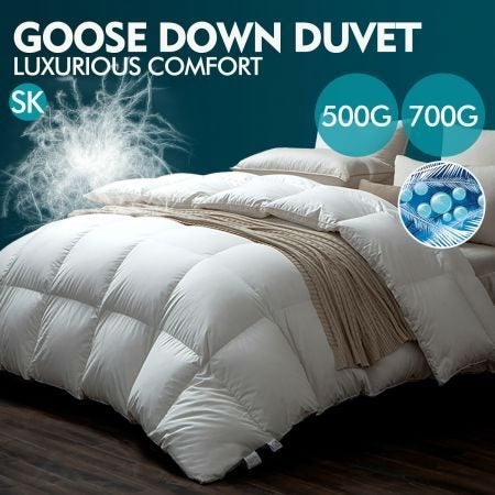 700GSM All Season Goose Down Feather Filling Duvet Quilt Super King Size Carousel 2