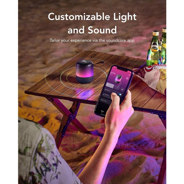 Soundcore Glow Mini Portable Speaker 360o Dynamic Sound Customizable Light Sh... Carousel 5