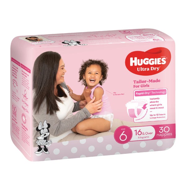 Huggies Ultra Dry Junior Girl Nappies - Size 6 Carousel 1