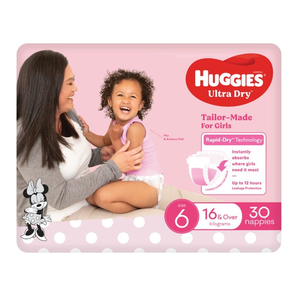 Huggies Ultra Dry Junior Girl Nappies - Size 6 Carousel 2
