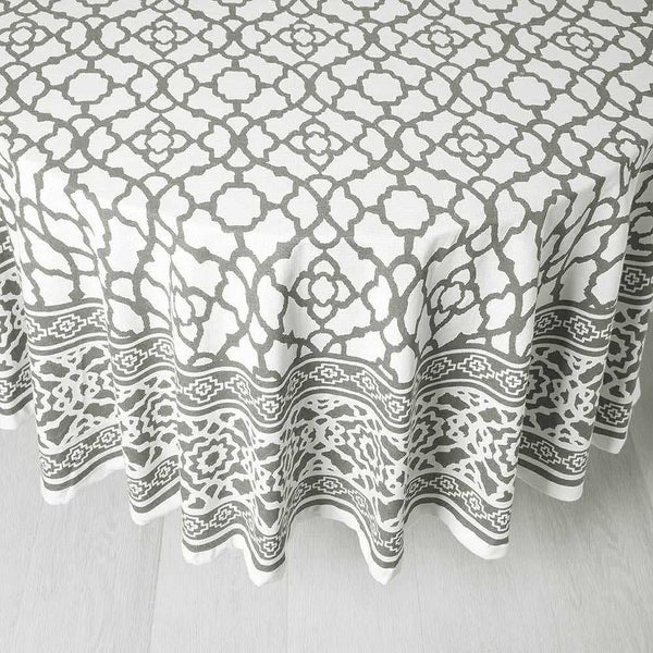 Rans Vintage Round Tablecloth Grey 180cm Carousel 2