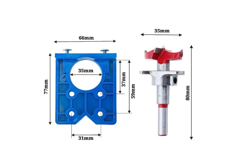 PTN 35mm Hinge Hole Saw Kit Drill Bit Kit Wood Cutter For Wood Plastic 35mm Carousel 2