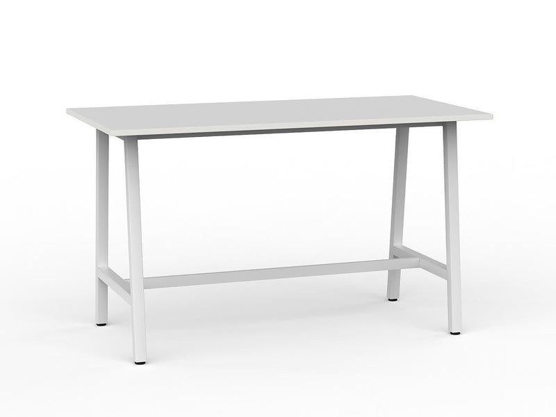 Knight's Cubit Bar Leaner Table 1800mm x 900mm - White Frame (Choice of Workt... Carousel 1