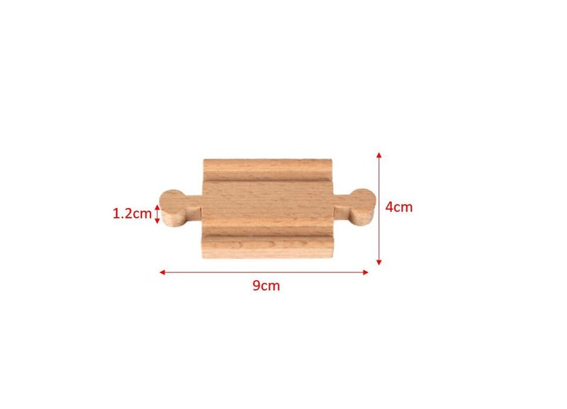 PTN Straight Male to Male Wooden Train Expansion Track Compatible Thomas Carousel 2