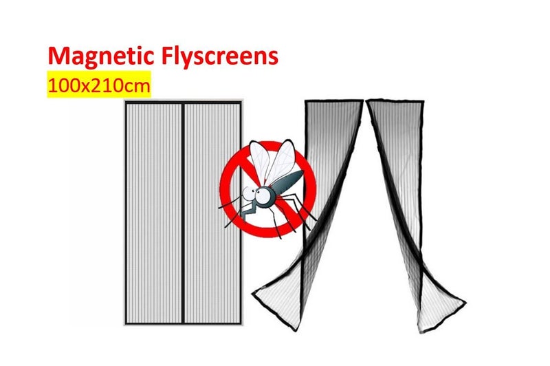 PTN Black 1x2.1m Magnetic Screen Curtain Anti mosquito Net Fly Bug Mesh Insect Carousel 1