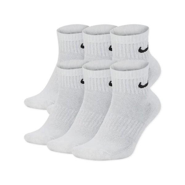 Nike Unisex Men Women's Cotton Cushion Ankle Socks 6 Pack - White Carousel 1