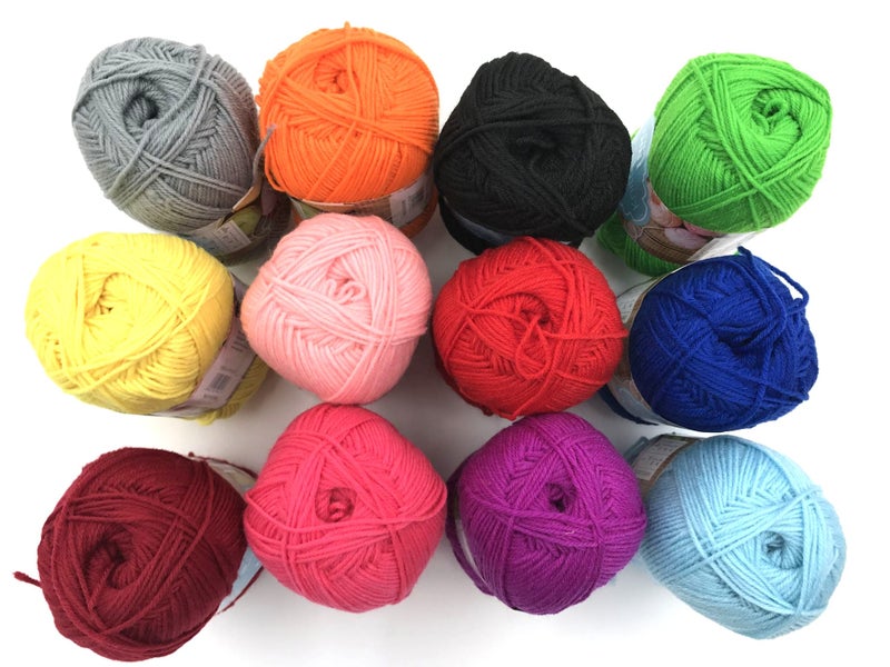 Knitting Yarn ( 100% Polyester ) - 10 Rolls Carousel 1
