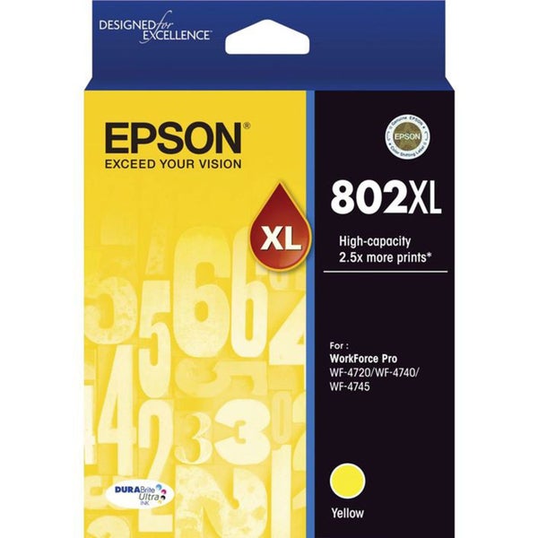Original Epson 802XL Yellow High Capacity Ink Cartridge Toner T356492 Carousel 1
