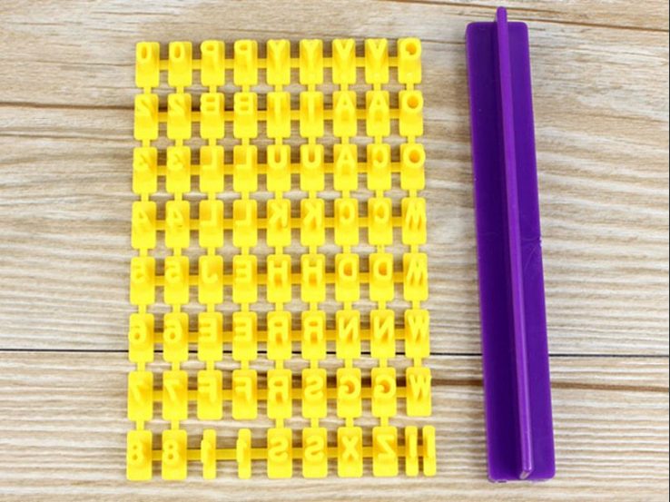 74pcs Alphabet Number & Letter Cookie Biscuit Stamp Carousel 3