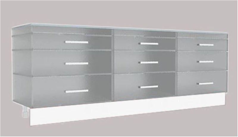 3 Meter Kitchen Toe Kick 150mm high - White Matte 2 pot lacquer Carousel 1