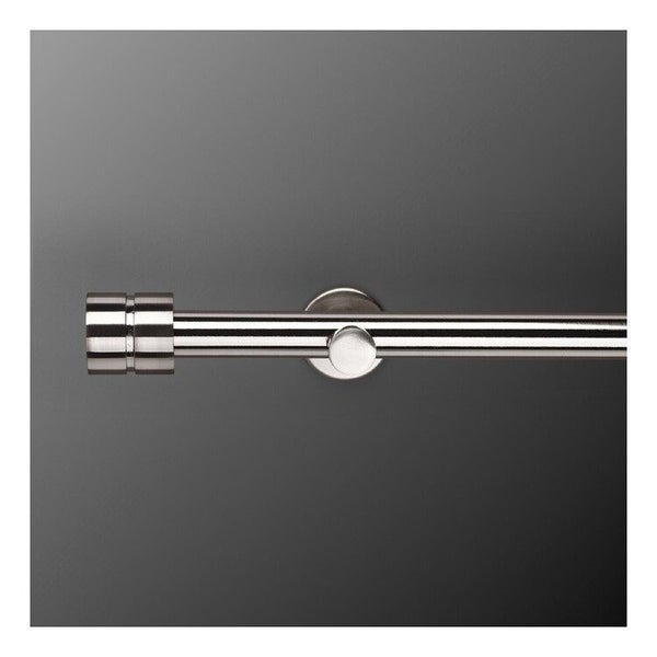 Caprice Nevada 25/28 mm Groove Curtain Rod Set Chrome Carousel 2