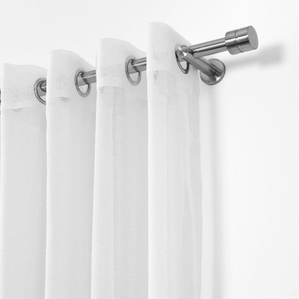 Caprice Nevada 25/28 mm Groove Curtain Rod Set Chrome Carousel 1