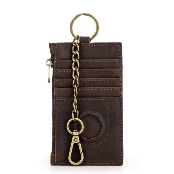 Genuine Leather RFID Wallet With AirTag Holder TC1058 | TOUCHANDCATCH NZ Carousel 1