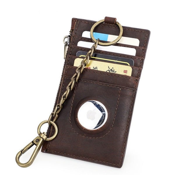 Genuine Leather RFID Wallet With AirTag Holder TC1058 | TOUCHANDCATCH NZ Carousel 2