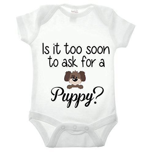 Is It Too Soon To Ask For A Puppy Short Sleeve Babygrow Carousel 1