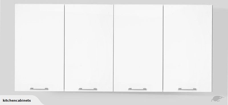 2 X 600mm Wide Italian Made Wall Cabinet Verona white matt Carousel 1