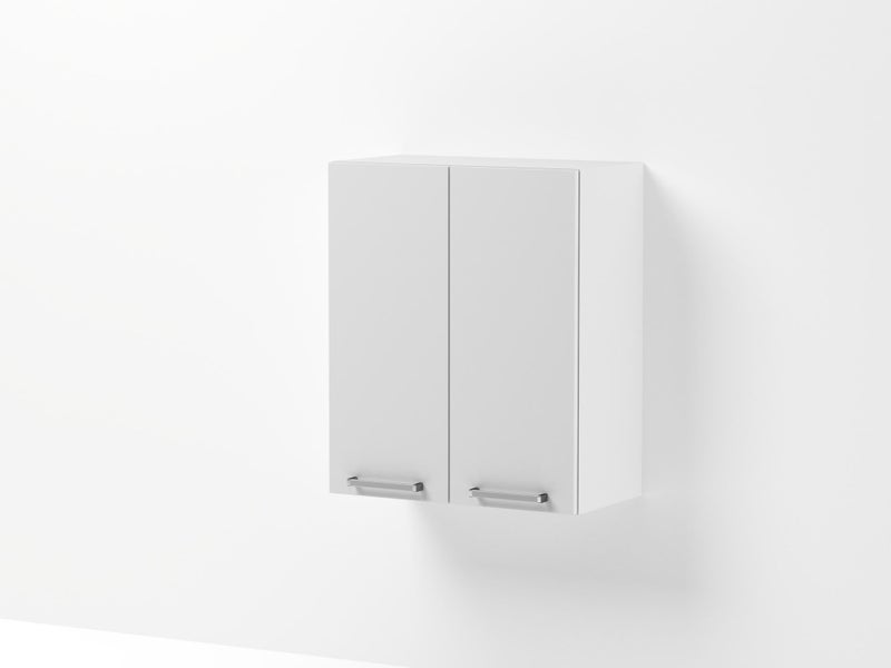 2 X 600mm Wide Italian Made Wall Cabinet Verona white matt Carousel 2