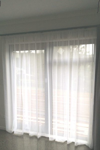 Readymade Sheer/Netting Curtain-Vio Plain White #1 Carousel 1