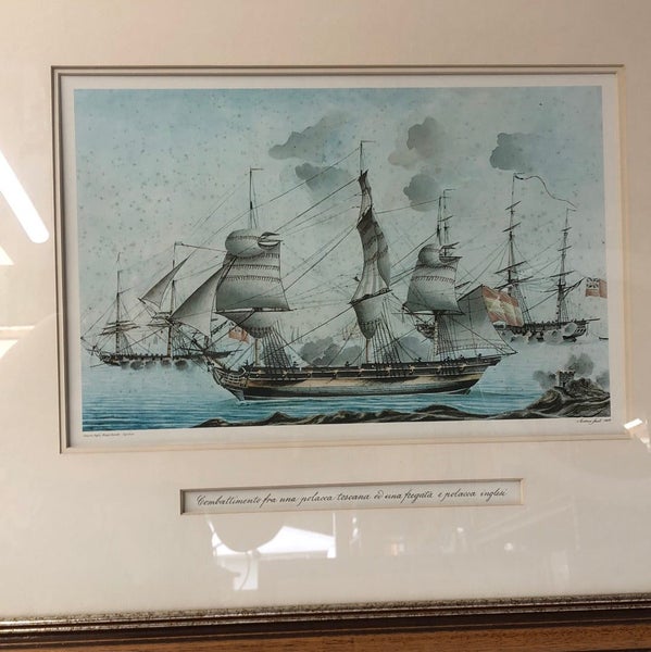 Framed Adene Fecit Ship Print (16756)63617456012034111