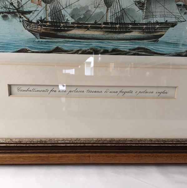 Framed Adene Fecit Ship Print (16756)63617456012034112