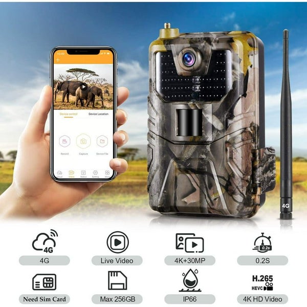 4G APP Waterproof 4K Hunting Trail Camera Carousel 10