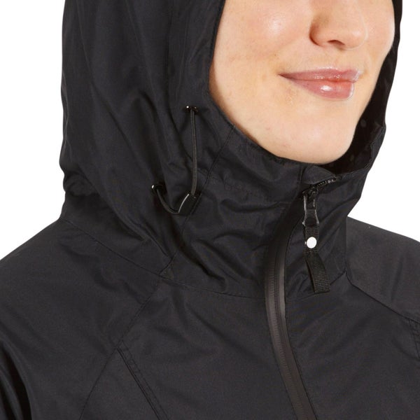 Trespass Womens Daytrip Waterproof Long Hooded Jacket - Black - XL Carousel 4