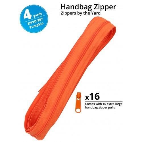 ByAnnie Zippers by the Yard - 4 Yards Pumpkin Carousel 1