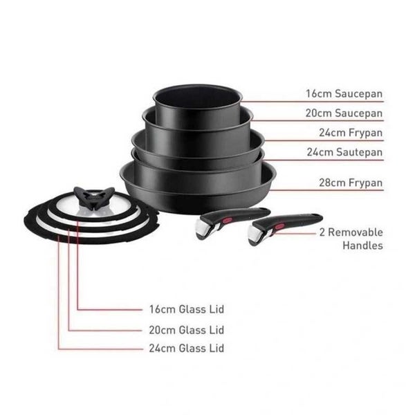 Tefal Ingenio Ultimate Induction Non-Stick Cookware Set 10pce Carousel 2
