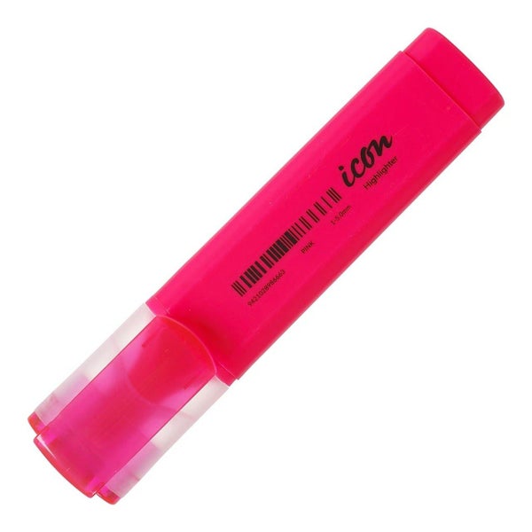 Icon Highlighter Chisel Tip Pink x 6's pack Carousel 1