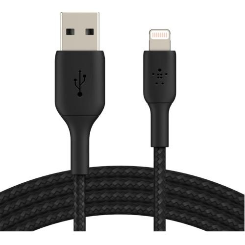 Belkin BoostCharge Braided Lightning to USB-A Cable - 1m - Black [CAA002bt1MBK] Carousel 1