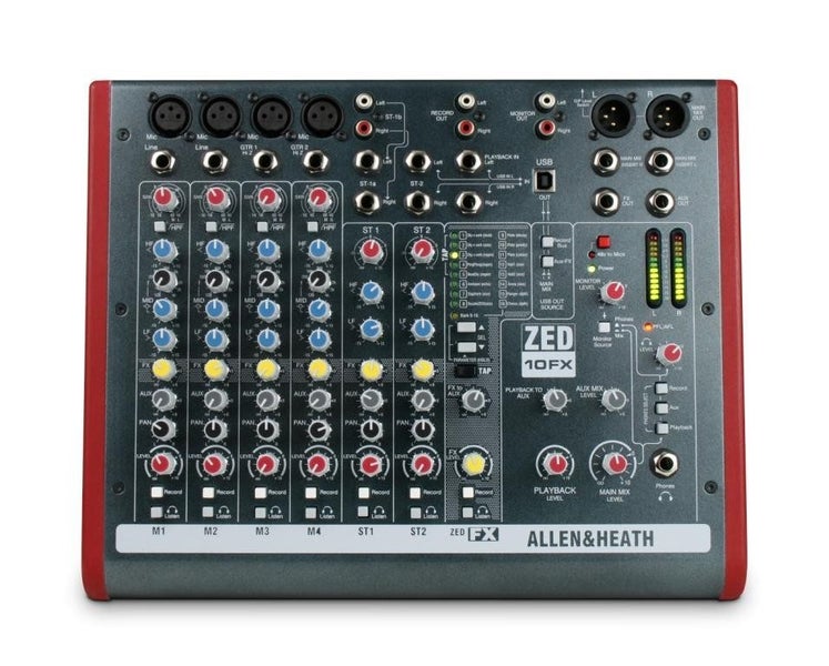 ZED10FX :: ZED10FX Mixer 4 Mono+2 Stereo 1 Aux 2-Track USB Interface Carousel 1