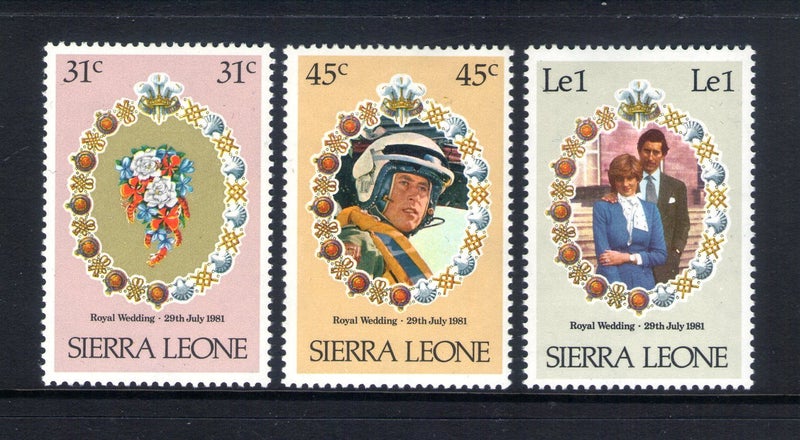 Sierra Leone - 1981 Royal Wedding Set (3) - UHM - 668/70 Carousel 1