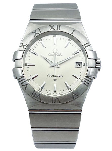 Omega Constellation Steel Quartz 35mm Mens Wristwatch Ref 123.10.35 Box & Papers Carousel 2