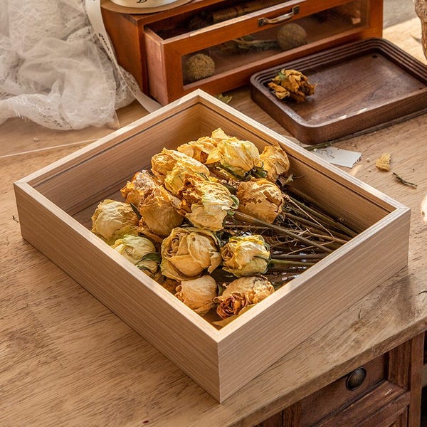 4cm Deep Transparent Shadow Box Frames Bouquet Display Flower Case Carousel 7