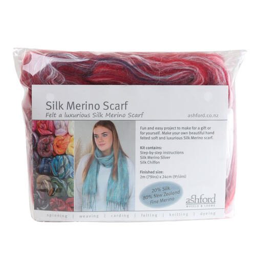 Ashford Silk Merino Scarf Kit 114 Berries Carousel 1